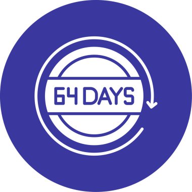 Geriye 54 gün kaldı, 5, 5 gün, vektör illüstrasyonu