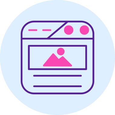 Tarayıcı. Web simgesi basit illüstrasyon