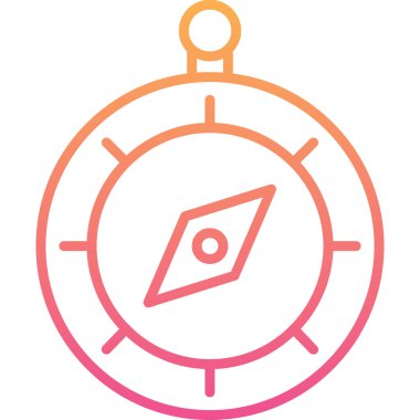 Pusula. Web simgesi basit illüstrasyon