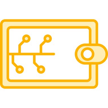 Bir çip simgesinin vektör çizimi