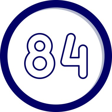 Mavi sekiz numaralı simgenin vektör illüstrasyonu