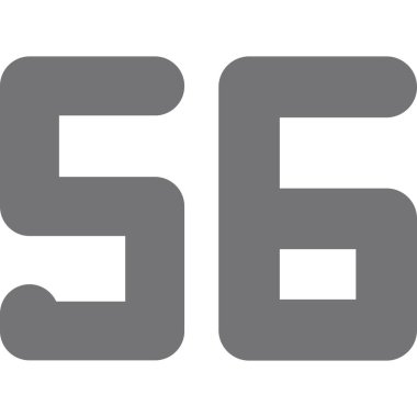 6 5 6 harfli vektör logosu.
