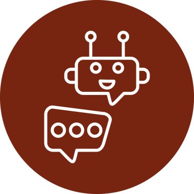 robot. Web simgesi basit illüstrasyon