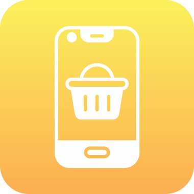 Alışveriş sepeti ikonu vektör illüstrasyonu