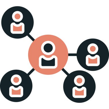 ağ paylaşım simgesi. vektör illüstrasyonu