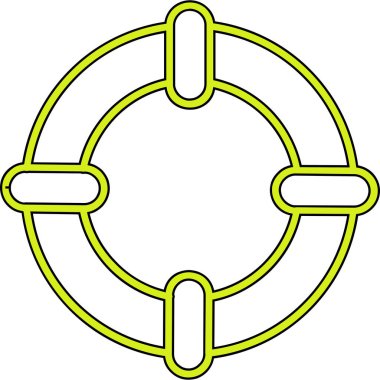 Bir ip simgesinin vektör illüstrasyonu