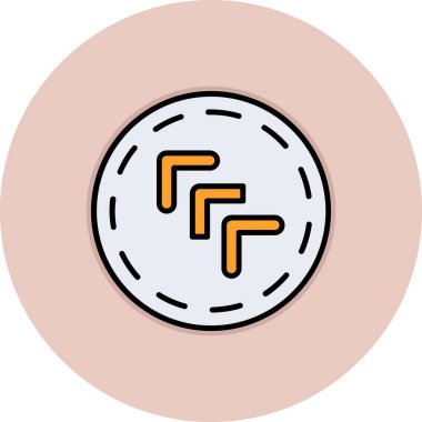 coin vector line icon design
