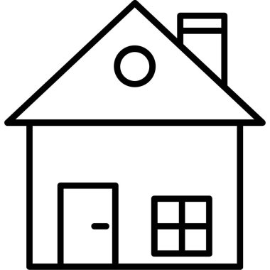 Ev. Web simgesi basit illüstrasyon