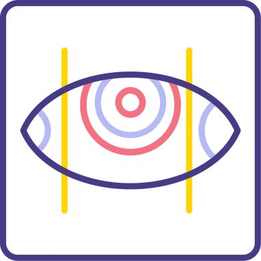 göz ve görüş simgesinin vektör illüstrasyonu