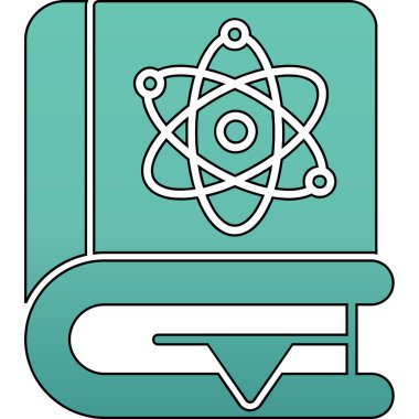 Atom simgesi. Bilim ve eğitim için modaya uygun modern biçim vektör simgesi