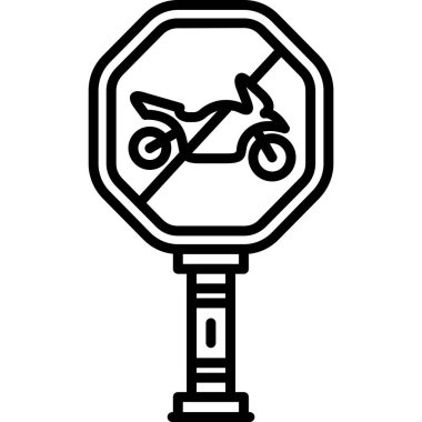 motosiklet simgesi vektör illüstrasyonu