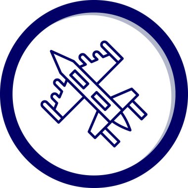 roket ikonu vektör illüstrasyonu