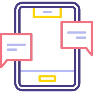 Konuş. Web simgesi basit illüstrasyon