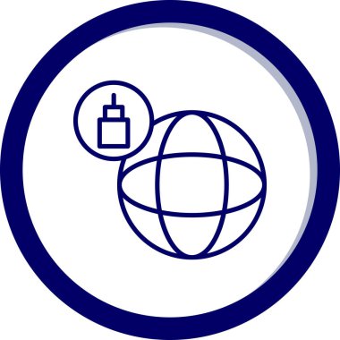 genel ağ simgesi, vektör illüstrasyonu