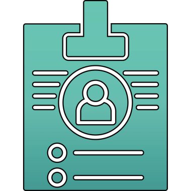 ID kart simgesi vektör illüstrasyonu