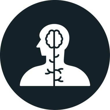 Yapay Zeka. Web simgesi basit illüstrasyon