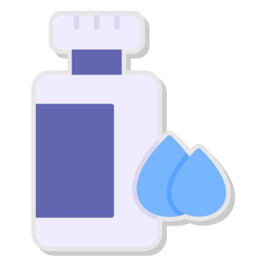 Su damlası ikonu. Web için su bırakma vektör simgesinin özet çizimi.