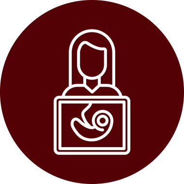 Modern kadın simgesinin vektör illüstrasyonu