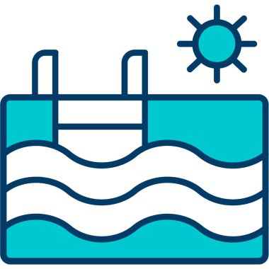 Su havuzu. Basit illüstrasyon