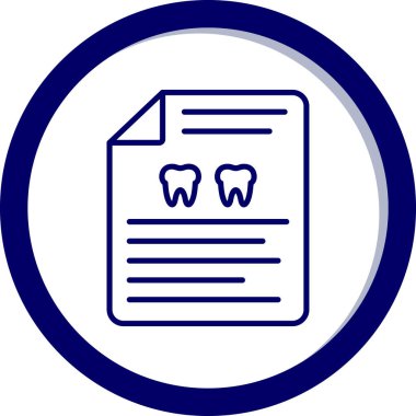 Diş vektörü simgesi modern basit illüstrasyon