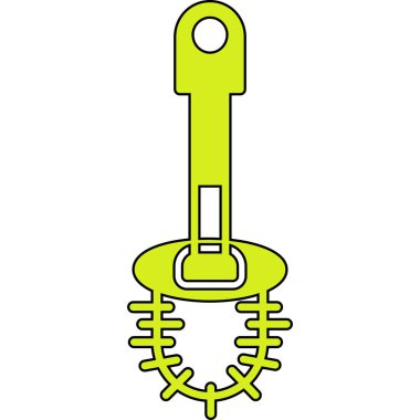 karikatür eski metal anahtarı karala