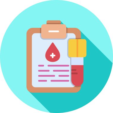 Kan Testi Düz Simge Tasarımı