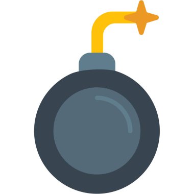 Bomba düz vektör simgesi