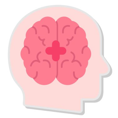 beyin ikonu vektör illüstrasyonu