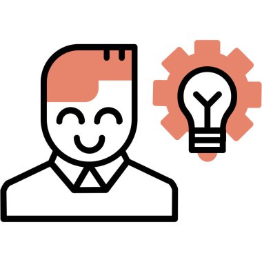 İş adamı simgesi vektör illüstrasyonu