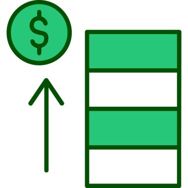 Dolar işareti web simgesi basit tasarım