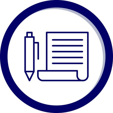 Kalem. Web simgesi basit illüstrasyon