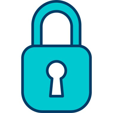 Kilit. Web simgesi basit illüstrasyon