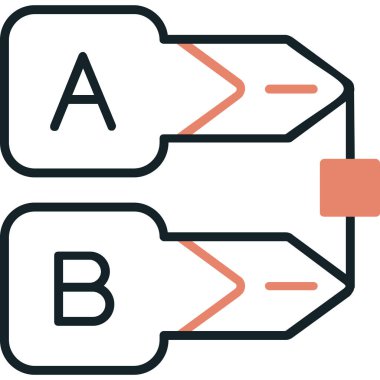 bir doğrunun iki vektör çizimi ve kırmızı ve mavi oklar