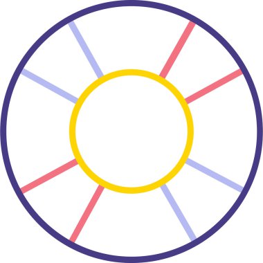 Güneş. Web simgesi basit illüstrasyon