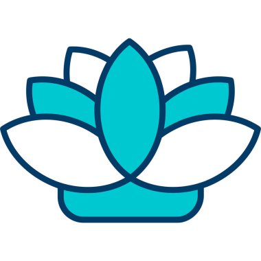 Lotus ikonu. Ağ için lotus vektör sembolünün özet çizimi
