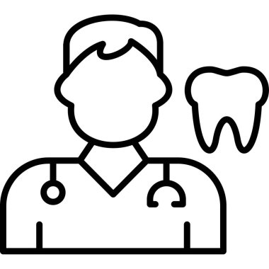 diş simgesi vektör illüstrasyonu