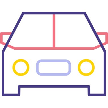 - Araba. Web simgesi basit illüstrasyon