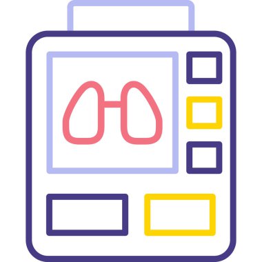 Ciğerler. Web simgesi basit illüstrasyon