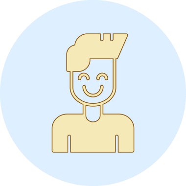 Adamım. Web simgesi basit illüstrasyon