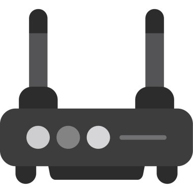router simgesi. Web için radyo vektör simgesinin özet çizimi