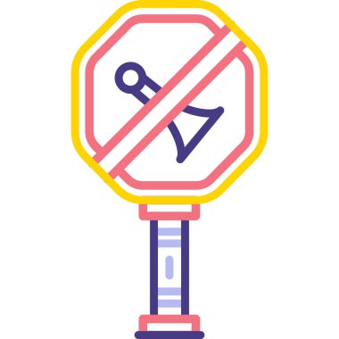 İşaret simgesi yok, vektör illüstrasyonu