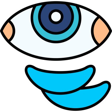 Göz. Web simgesi basit illüstrasyon