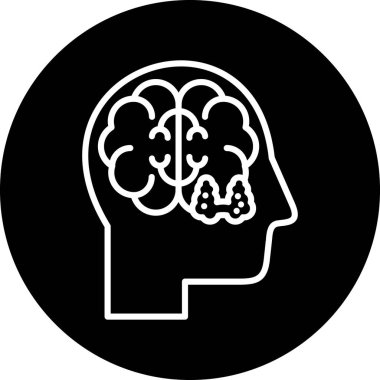 beyin ikonu vektör illüstrasyonu