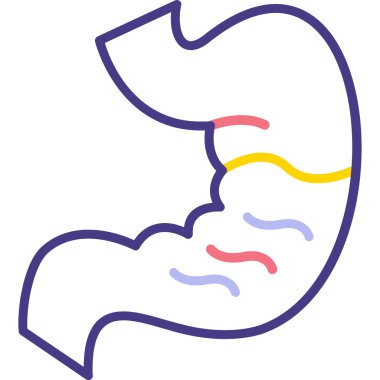 Mide ikonu düz stil.