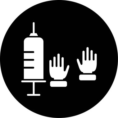 Bir el simgesinin vektör illüstrasyonu