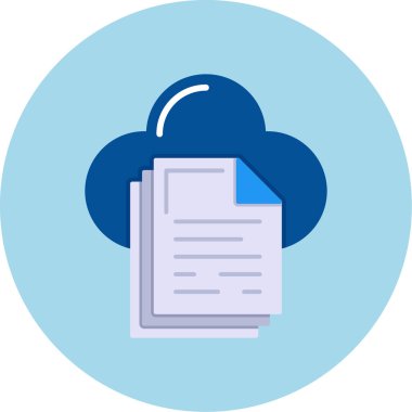 bulut hesaplama simgesi, düz biçim