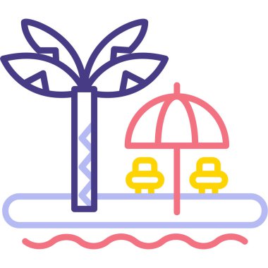 Şemsiye. Web simgesi basit tasarım