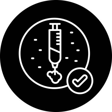 Bir şırınga simgesinin vektör çizimi