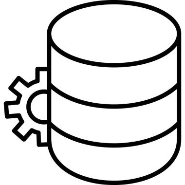 Veri veritabanı sunucu simgesi ana hat biçiminde