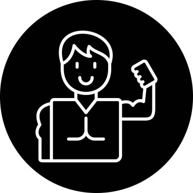 Yıldızlı bir iş adamının vektör çizimi